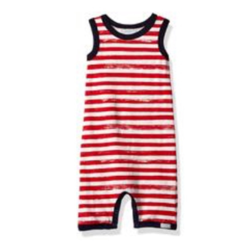 NWT Coccoli Striped Sleeveless Crewneck Romper
